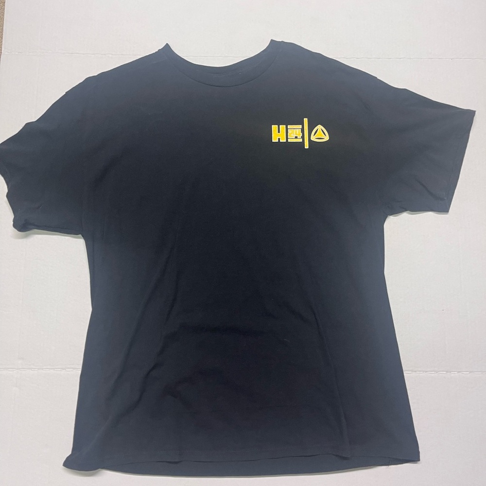 Black T-Shirt with Yellow Logo